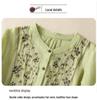 2025 Women's Retro Linen Shirt: Elegant Stand Collar, Single-Breasted, Embroidered Design
