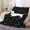 1pc Dachshund Pattern Lightweight Flannel Blanket, Comfortable and Warm Blanket, for Office and Camping Sofa Bed153