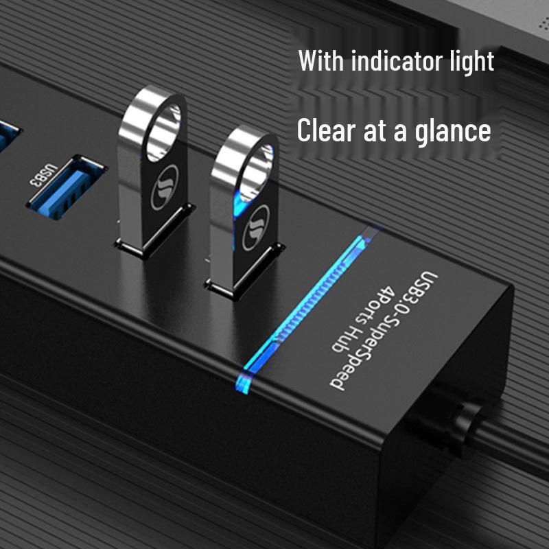 USB 3.0 Multifunctional Desktop & Laptop Hub with Power Supply