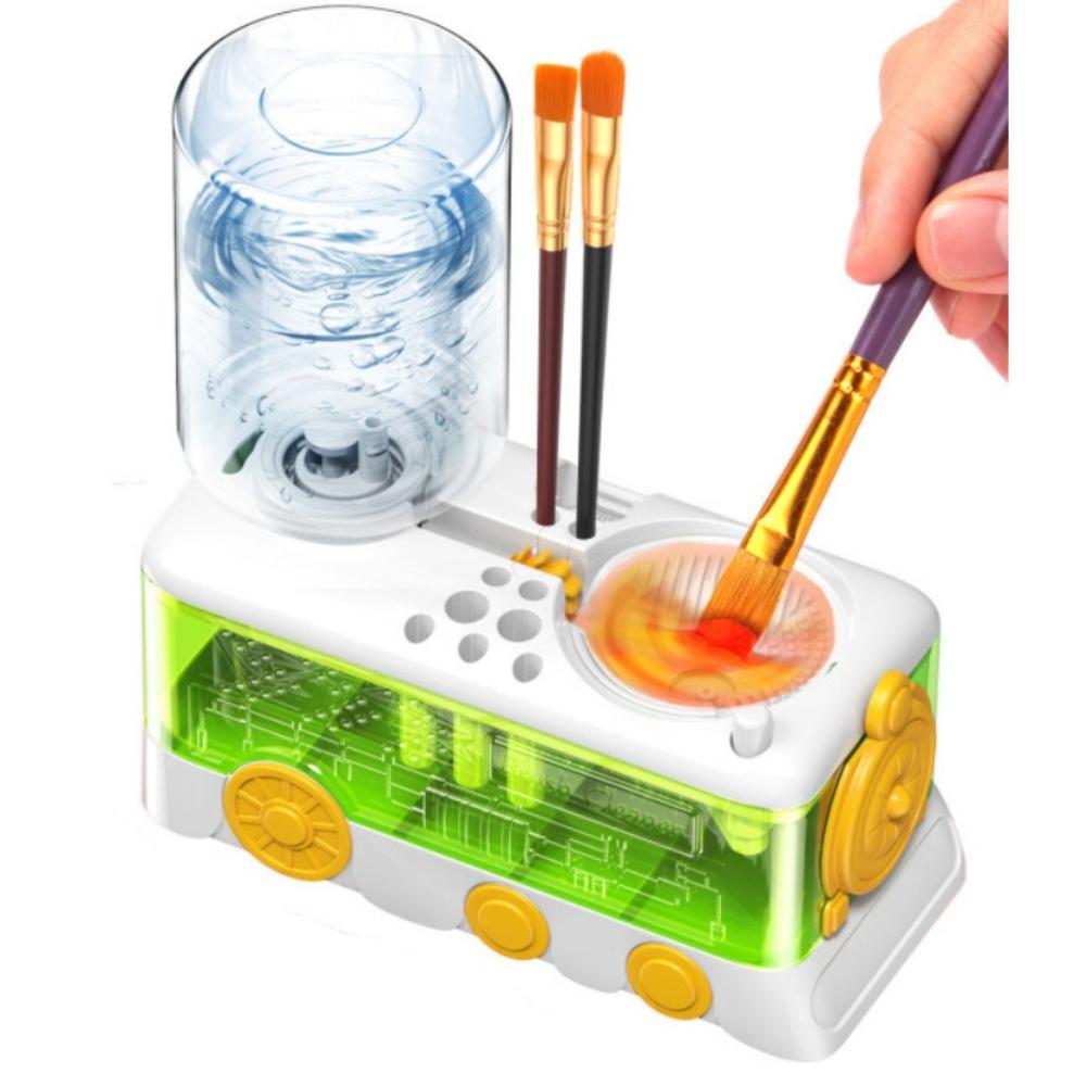 Automatic Water Circulation Paint Brush Clean Device Cleaning Machine Paint Brush Rinser  Kids