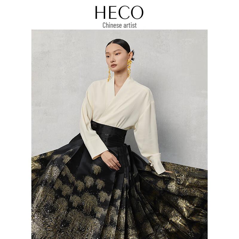 

HECO Yun Jin Shu New Chinese Style Acetate Diagonal Placket Shirt M
