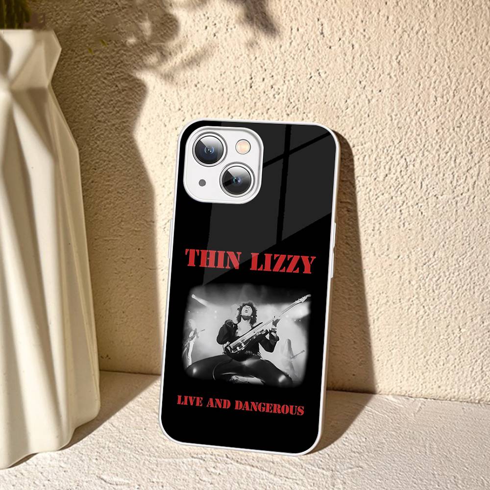 Rock Band T-Thin LizzyS For IPhone 14 13 12 Mini 11 Pro XS Max X XR 14 Plus Tempered Glass Cover