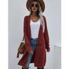 Fashion Fall and Winter New Arrival Solid Color Fashion Elegant Knitting Knitwear Sleeve Open Cardigan Sweater Outwear Female Sweater