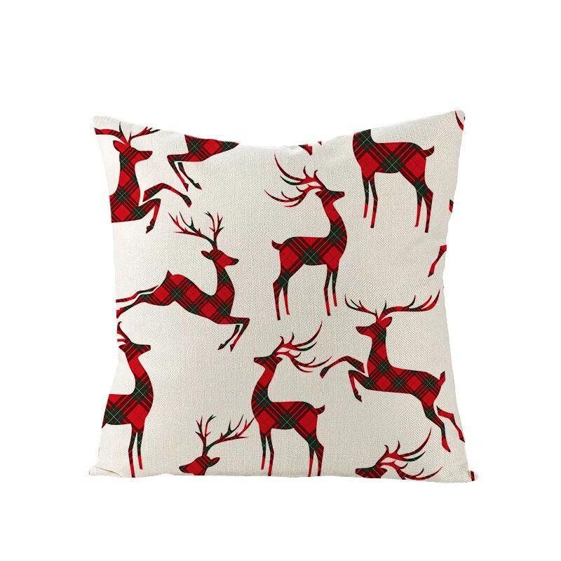 Linen Christmas Pillowcase Home Christmas Sofa Pillowcase Christmas