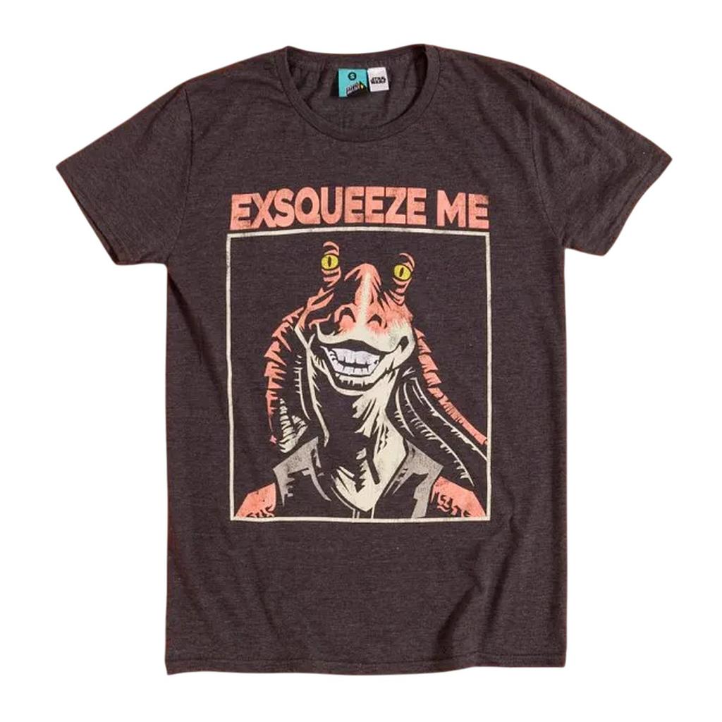 STAR WARS Unisex Adult Exsqueeze Me Jar Jar Binks T-Shirt