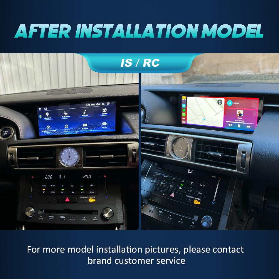 Android 14 Wireless Carplay Auto Radio For Lexus IS RC 200 250 300 350 200t 300h Multimedia Player Navigation GPS DSP