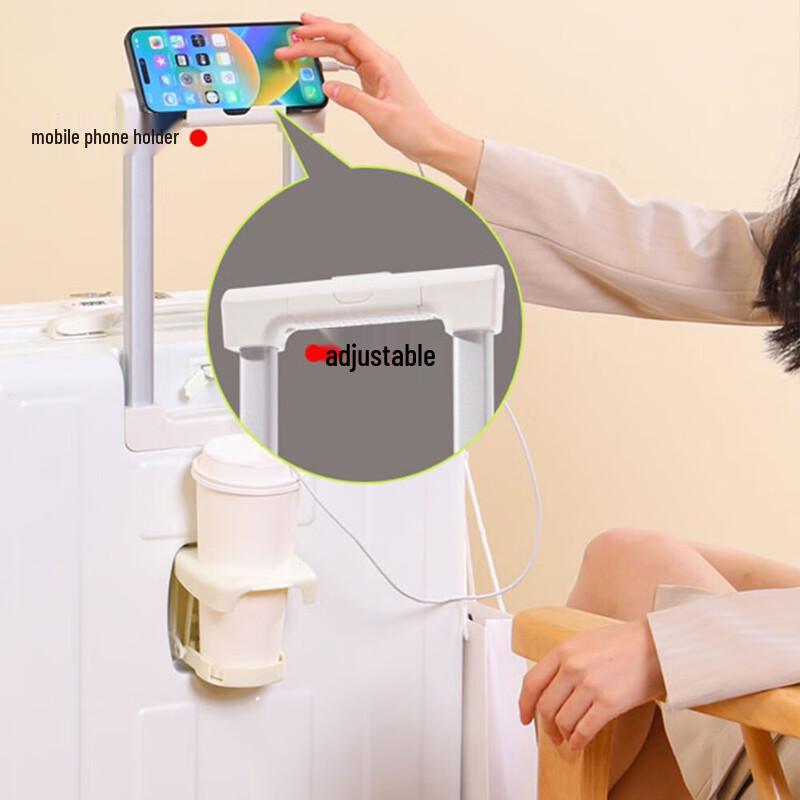 VICTORIATOURIST USB Charging Carry-on Luggage with Cup Holder