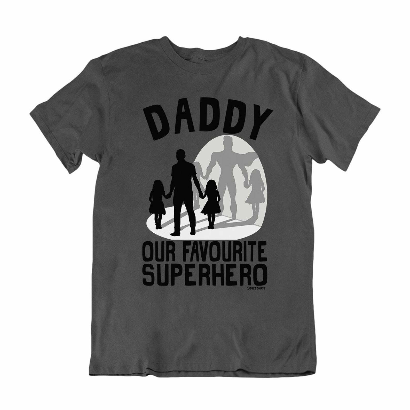 Mens DAD T-Shirt Mens Womens Tees Top DADDY and DAUGHTERS Favourite Superhero Christmas Gift L