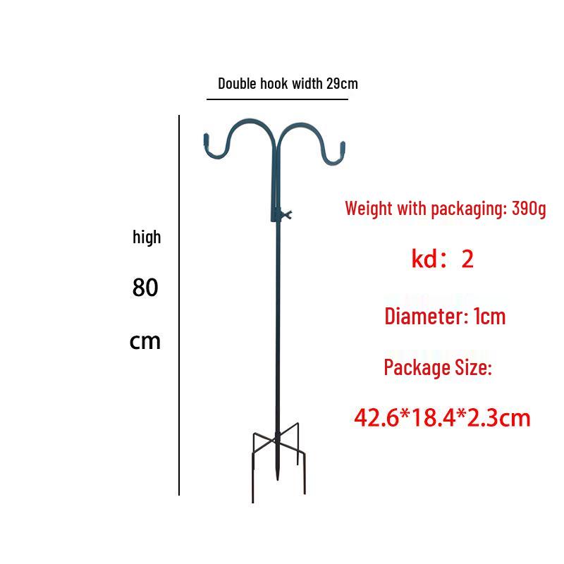 Rust-Proof Iron Shepherd's Hook for Outdoors – Ideal for Lawn, Courtyard, and Lamp Hanging