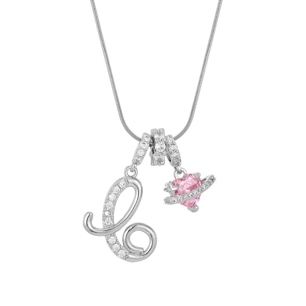 Dopamine 26-Letter Necklace: Light Luxury Collarbone Chain for Women