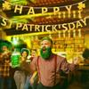 Lebhafte St. Patrick's Day Banner mit goldenem Glücksklee Irisch thematische Partydeko