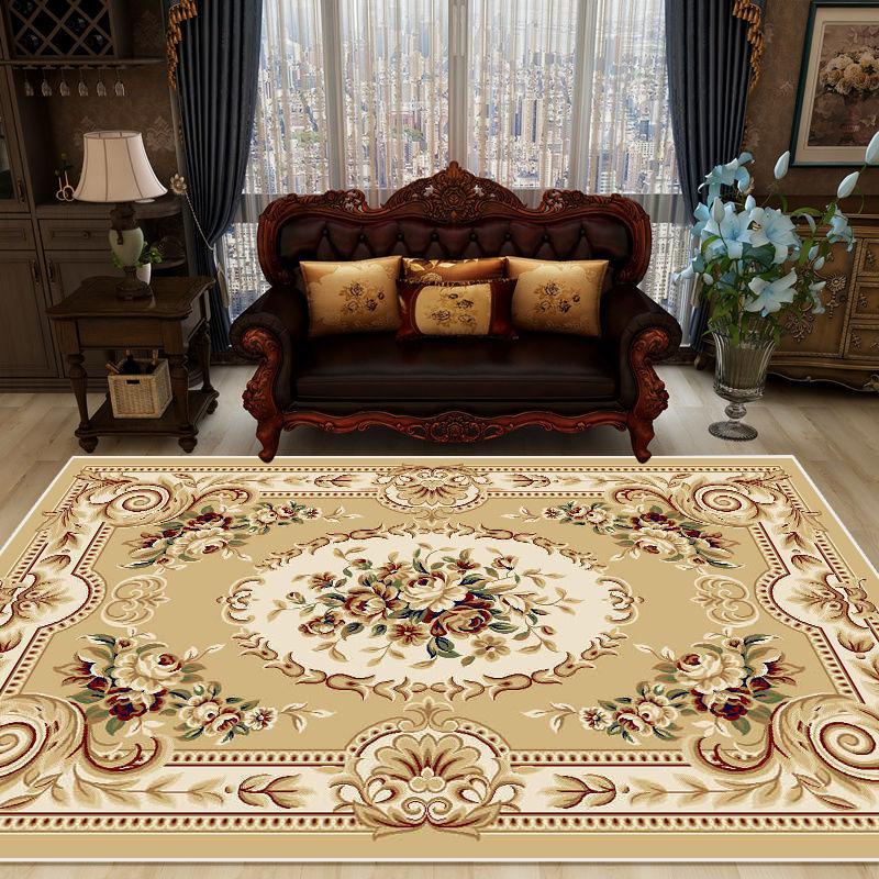 European Style Luxury Large Carpet In The Living Room Home Decor Non-slip Mat for Kids Machine Washable Area Rugs Lounge Office