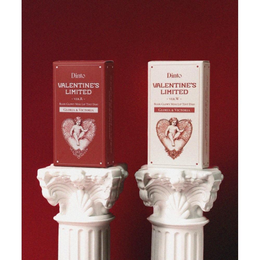 Dinto Valentine S Day Edition Blurglow Mini Lip Tint Duo 2. (Mini) Valentine Limited Ver.W