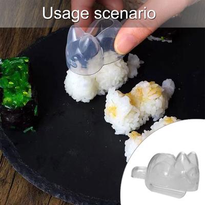 Ručně vyráběné formičky na rýži ve tvaru zvířátek, formičky na sushi, formičky na sushi ve tvaru zvířátek, formičky na sushi ve tvaru koček, formičky na rýži, ručně vyráběné formičky, výrobník sushi