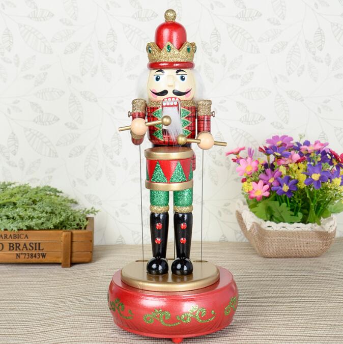 

31 см тонко расписанная круглая музыкальная шкатулка Щелкунчик ореховые солдатики новинка украшения изысканная подарочная коробка рождественский подарок игрушка Ht055