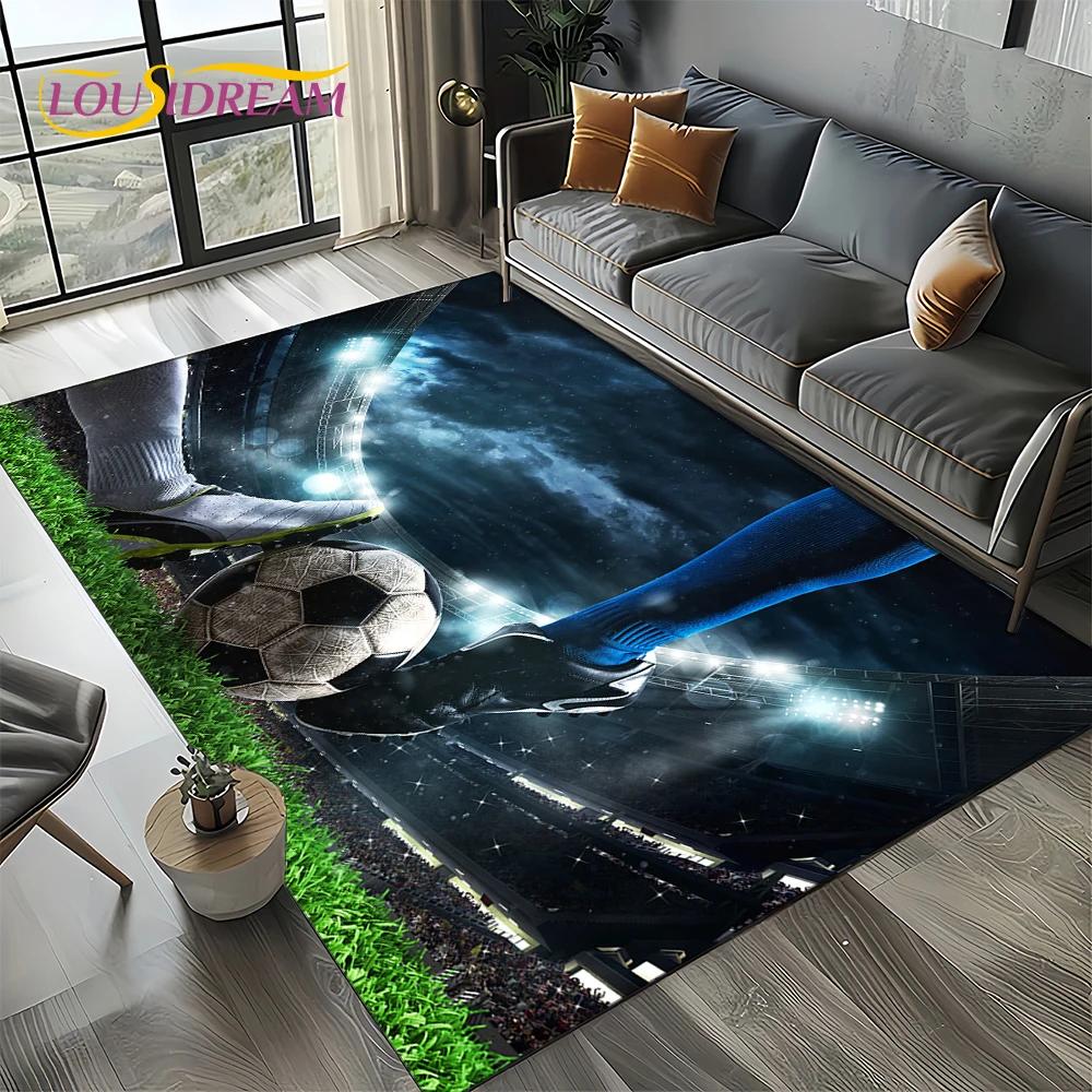 Football Field Soccer Sport 27 Style Carpet Rug for Living Room Bedroom Home Sofa Decoration,Kids Area Rug Non-slip Floor Mat
