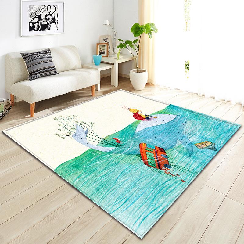 Simple Painting Living Room Carpet Bedroom Dining Room Floor Mat