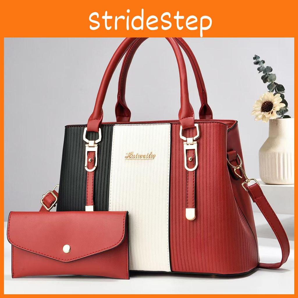 Size Medium Stylish Mother And Child Bag With Eyecatching Striped Color Block For Fashion Everyday
