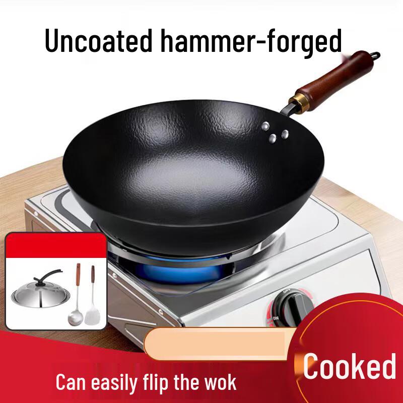 Hakka Hand-Forged Uncoated Iron Wok