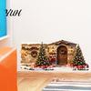 Festive Window Decals Christmas Snow House Wall Sticker, Removable Self-Adhesive Party Scene Decal, PVC Waterproof Decorative Decal for Holiday