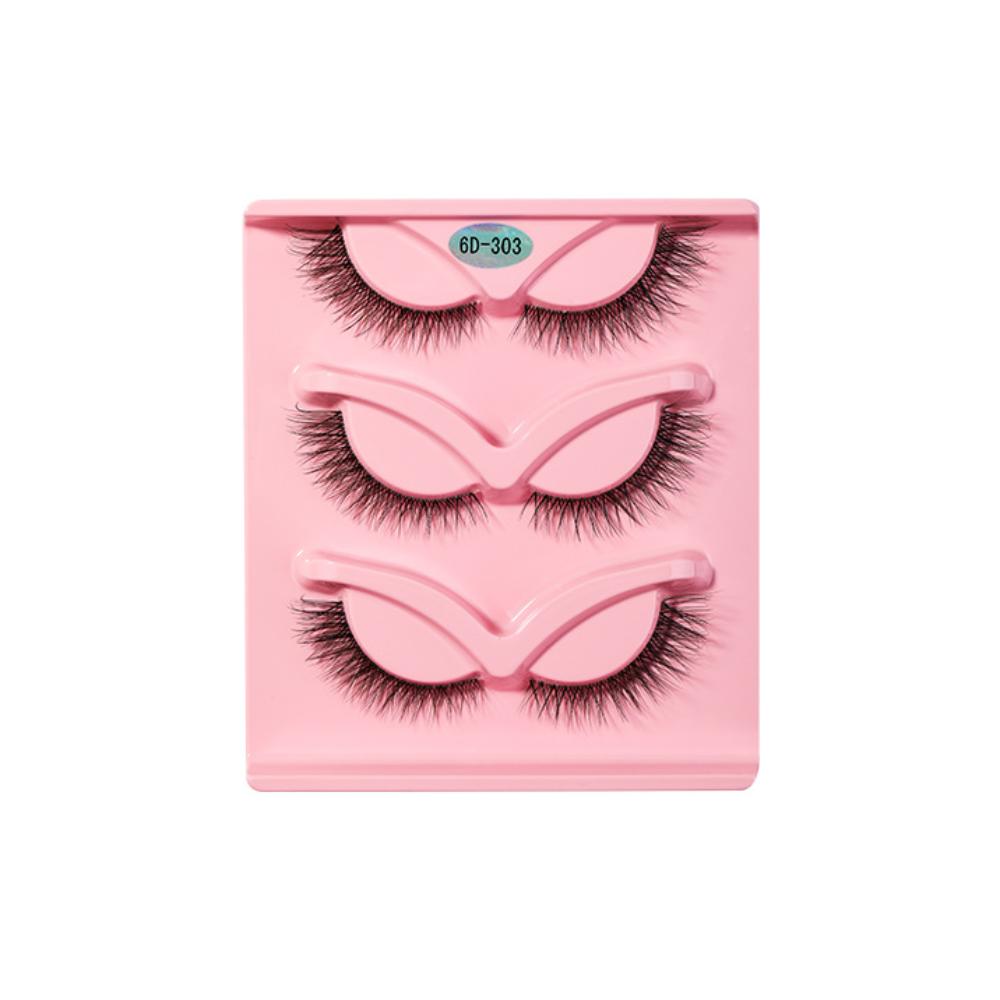 Clear Band Cat Eye False Eyelashes Natural Long 3D Faux Mink Lash Eye Makeup Tools