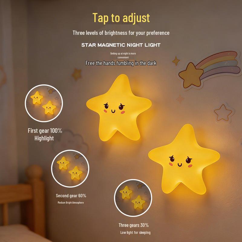 Magnetic Silicone Tap Lamp: Creative Night Light for Children's Bedroom