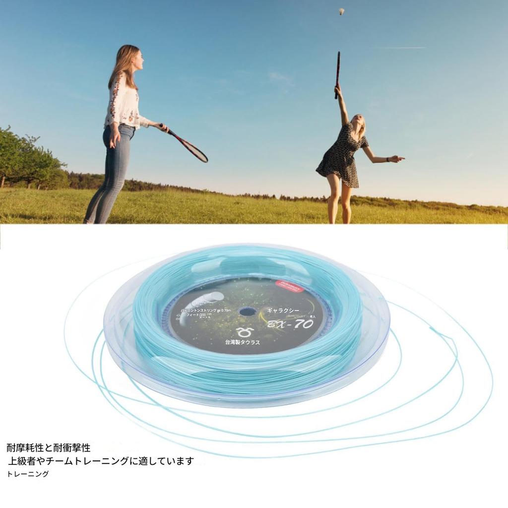 Purple Nylon Badminton Clear High Impact Bright Color for Sports String, 200m, Texture, Strength, Resistant, (Sky Blue)