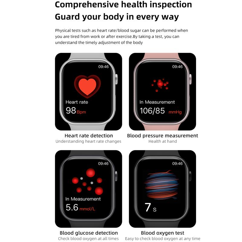 IWO Series 10 Smart Watch Wireless Charging Heart Rate Men Women Fitness Tracker Sport Smartwatch For IOS Android