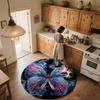 Butterflies Pattern Round rug,Carpet Rug for Living Room Bedroom Playroom ,Non-slip Floor Mat,Holiday Gifts and Birthday Gifts.