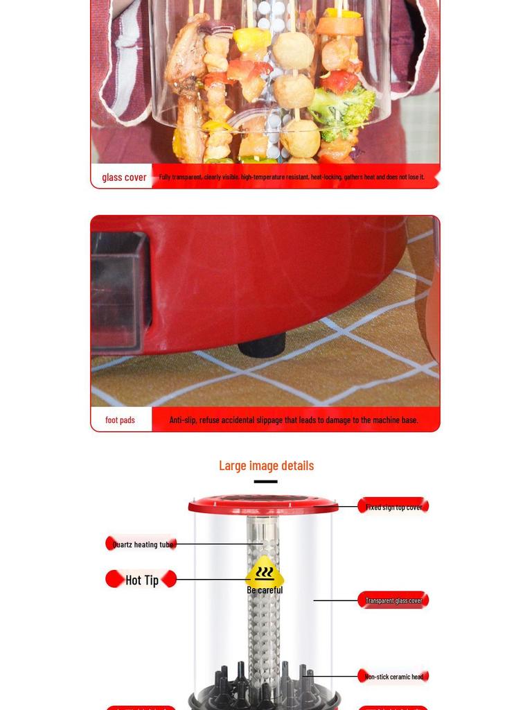 Electric Rotating Smokeless Korean Barbecue Grill for Fast Grilling