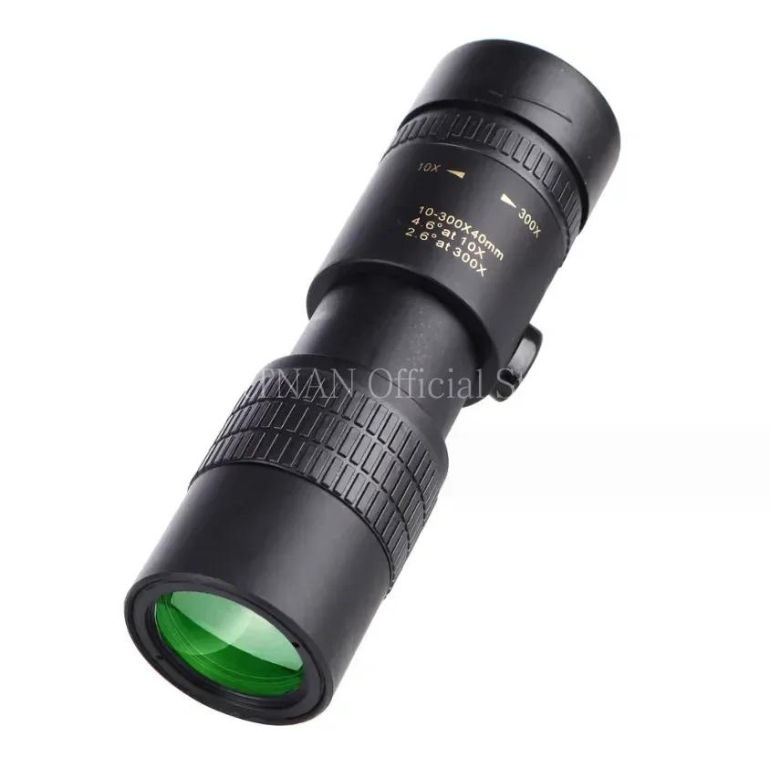 

10-300x40 Zoom Remote Monocular Telescope Professional Monocular Telescope HD High Quality BAK4 Prism Portable Camping