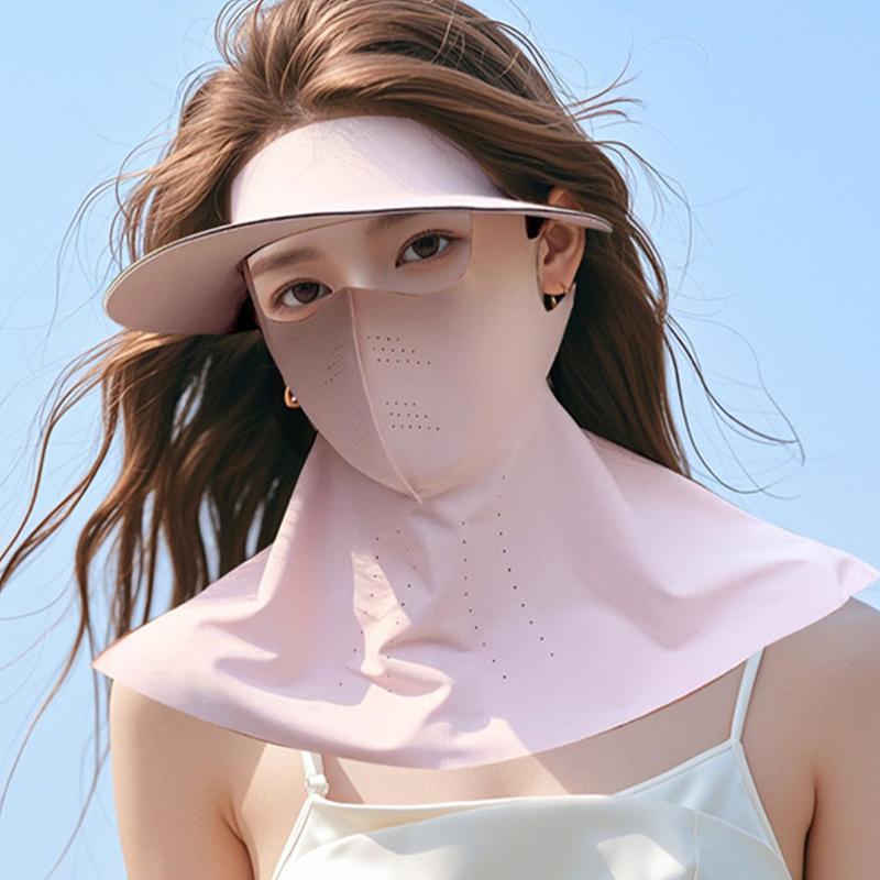 Summer Three-In-One Sunscreen Mask Detachable Full-Face Cycling Cap For Women