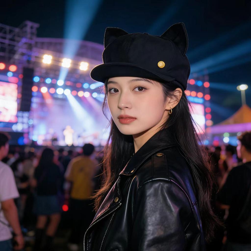 Cat Ear Beret Hat for Women, Autumn/winter New Face-flattering Small Vintage Faux Suede Octagonal Painter Newsboy Hat