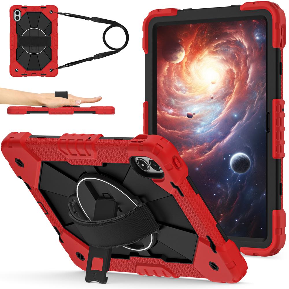 Silicone+PC Tablet Cases for 12.1'' Xiaomi Redmi Pad 2 Pro/Poco Pad M1 Case Shockproof Cover Fundas Rotating Stand Shell