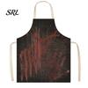 Halloween Theme Photography Butcher Apron with Realistic Blood Stain, Washable Protective Work Apron, Novelty Barbecue Horror Costume Prop for Cosplay