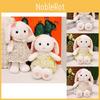 Floral Colorful Dress Emily Rabbit Plush Toy With Soft Pp Cotton Filling For Children