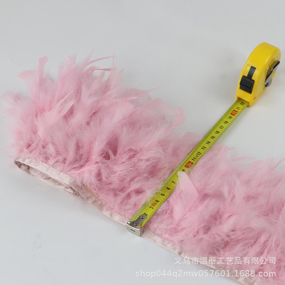 Turkey Feather Cloth Edge Diy Car Doll Decorative Material Fire Lace Dress Skirt 1M/Bag