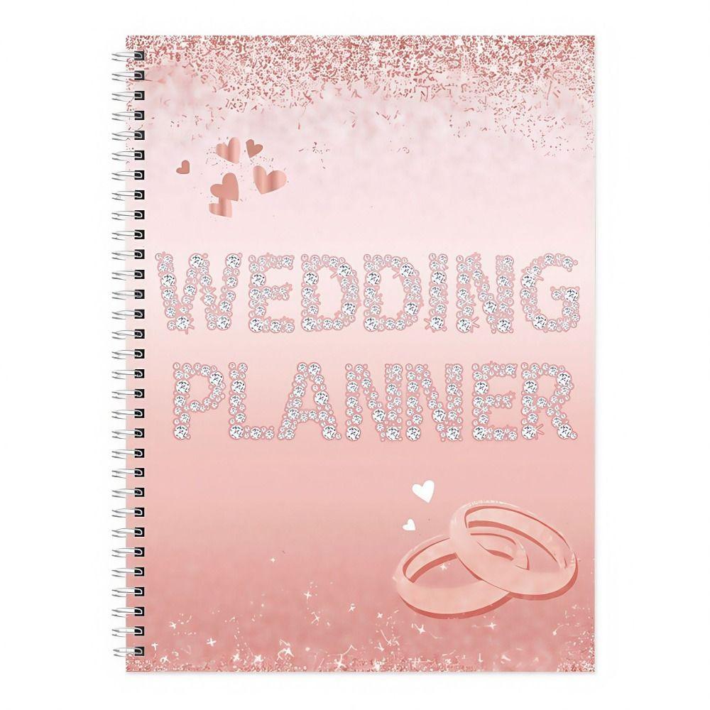 Thick Paper Wedding Planning Book Undated Sparkling Bridal Organizer  Habit Tracker