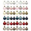 3Box Christmas Tree Hanging Decoration Electroplated Christmas Baubles Ornament Window and Door Ornament Party Supplies