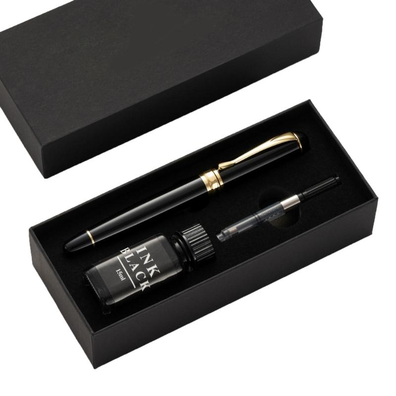 Fountain Pen Set with Black Signature Pen Calligraphy Pen Fountain Pen Gift Set 0.7/1.0mm Writing Pen School Supplies