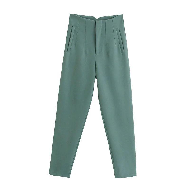 Cigarette Pipe Commute Leisure Candy Color Slim Looking Ankle-Length Pants
