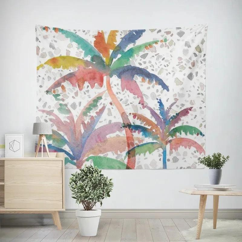 Декоративный гобелен с изображением тропической кокосовой пальмы. Декор для дома — фото 15