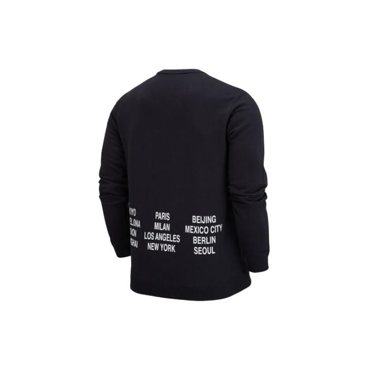 Nike Sweatshirts Unisex Black Crew Neck Moderate Regular DV7381-010