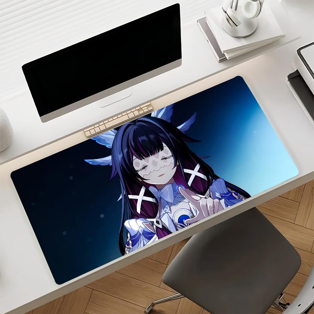 Genshin Impact Columbina Mouse Pad Nonslip Rubber Gamer Balance Computer Mat Decoracion Deskmat Laptop Office Large