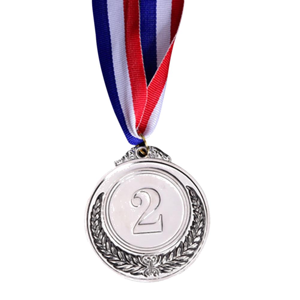 1-3pcs 5cm Gold Silver Bronze Metal Award Children Medal Winner Reward Football Competition Prizes with Neck Ribbon for Outdoor