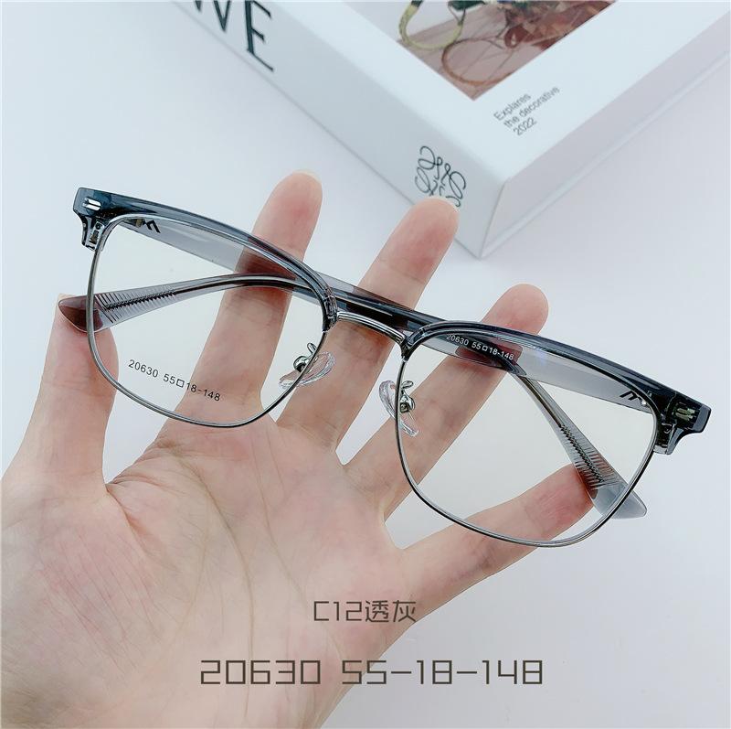 Anti Radiation Reading Eye Glasses For Women Men Replaceable Lens Half Frame Square Anti Blue Ray Fashion Eyeglasses Tr Business