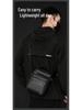 Men's Genuine Leather Crossbody Shoulder Bag - Top Grain Cowhide, Small Storage, Tool Bag