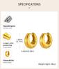 Minimalist Gold Color Hoop Earrings Stainless Steel Chunky Earrings for Women Girls Hypoallergenic Jewelry Aretes Mujer Trend