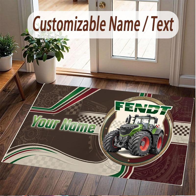 Tappeto Personalizzato Stampa Motivo Fendt Nome Testo Morbido Antiscivolo Tappeto per Pavimento per Decorazione Interna Casa