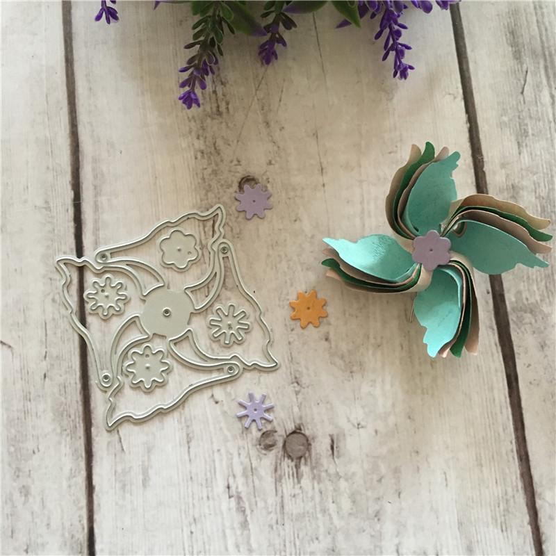 Windmill Metal Cutting Dies Scrapbooking Album Paper Cards Decorative Crafts Embossing Die Cuts